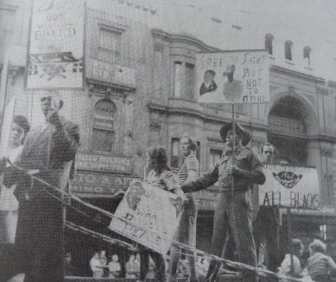 Bert Groves protesting about Aboriginal Rights - 1947 - courtesy of AWM